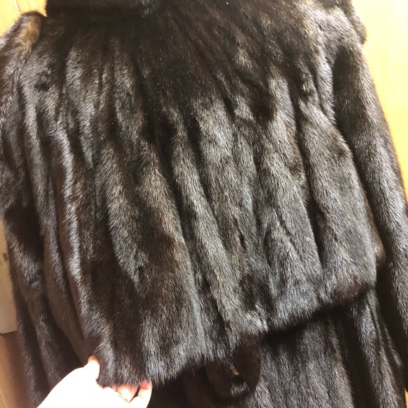 Mink fur trench coat men size X-large - Picture 5 of 7